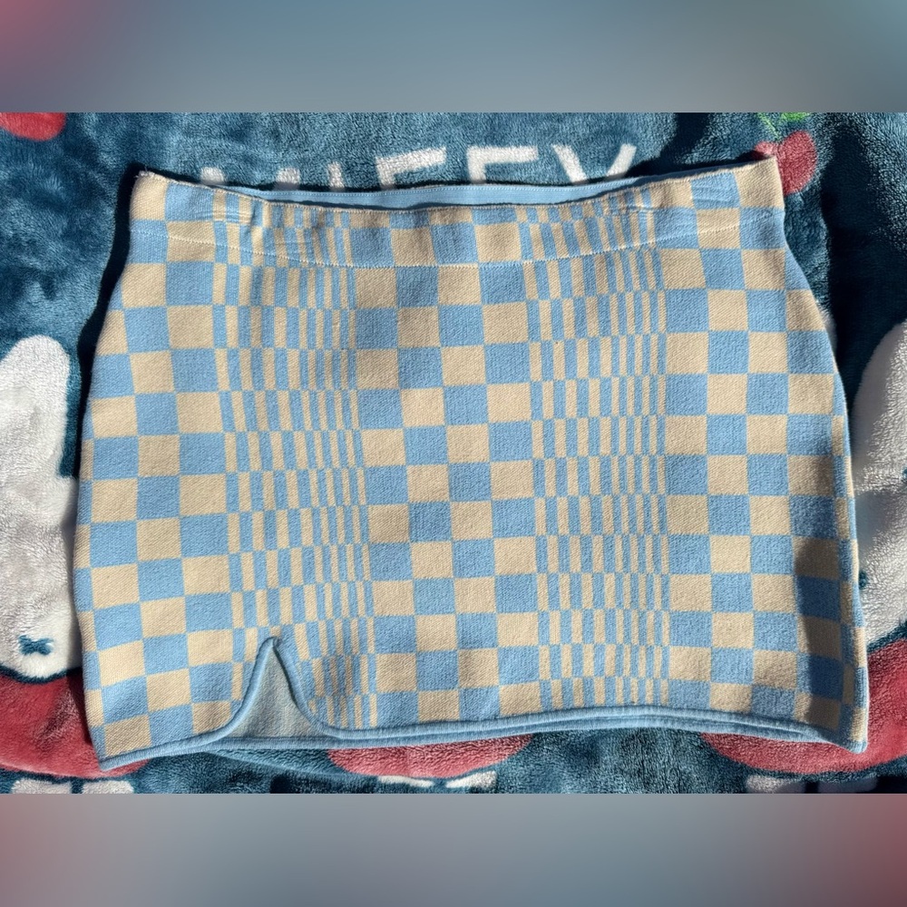Urban Outfitters Blue/Cream Mini Skirt